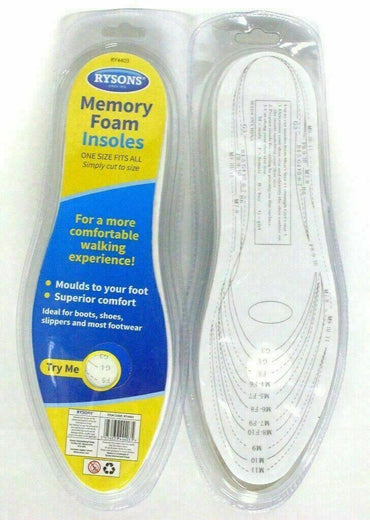 Memory Foam Orthopaedic Unisex Shoe Insoles Pads Trainer Foot Feet Comfort Heel - ZYBUX